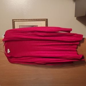 Red cardigan